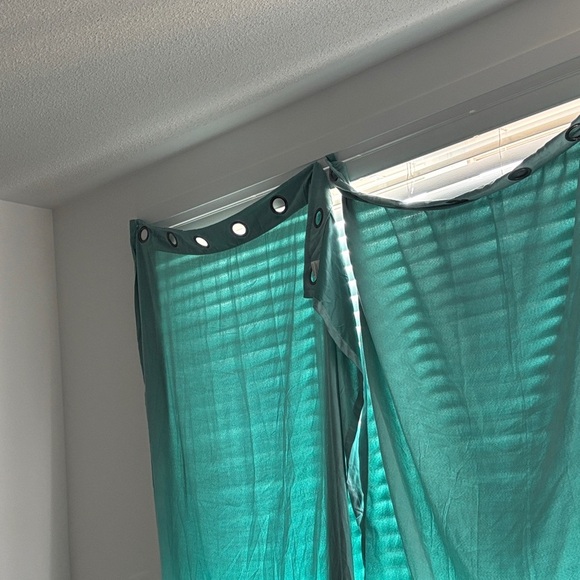 Bombay Turquoise Grommet Curtain - Picture 5 of 11